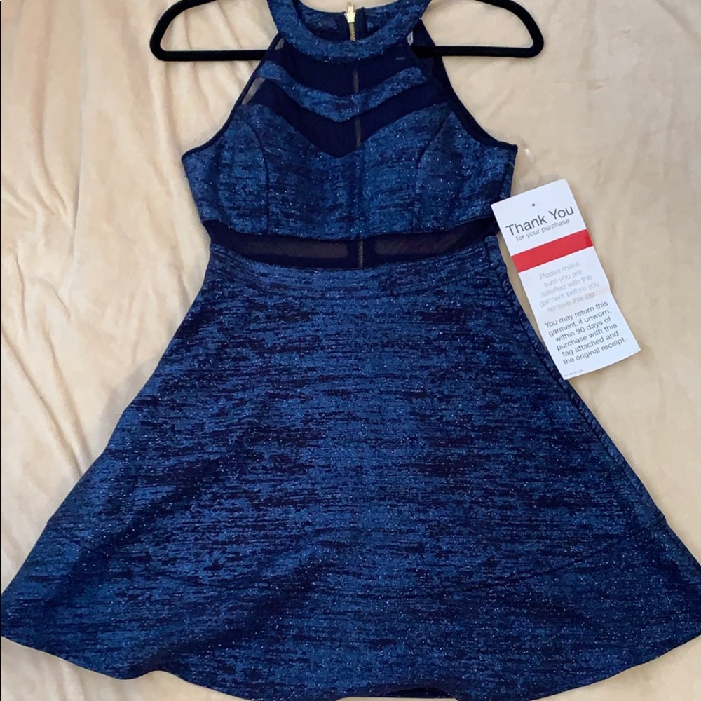 Navy Blue Sparkle Dress by Emerald Sundae